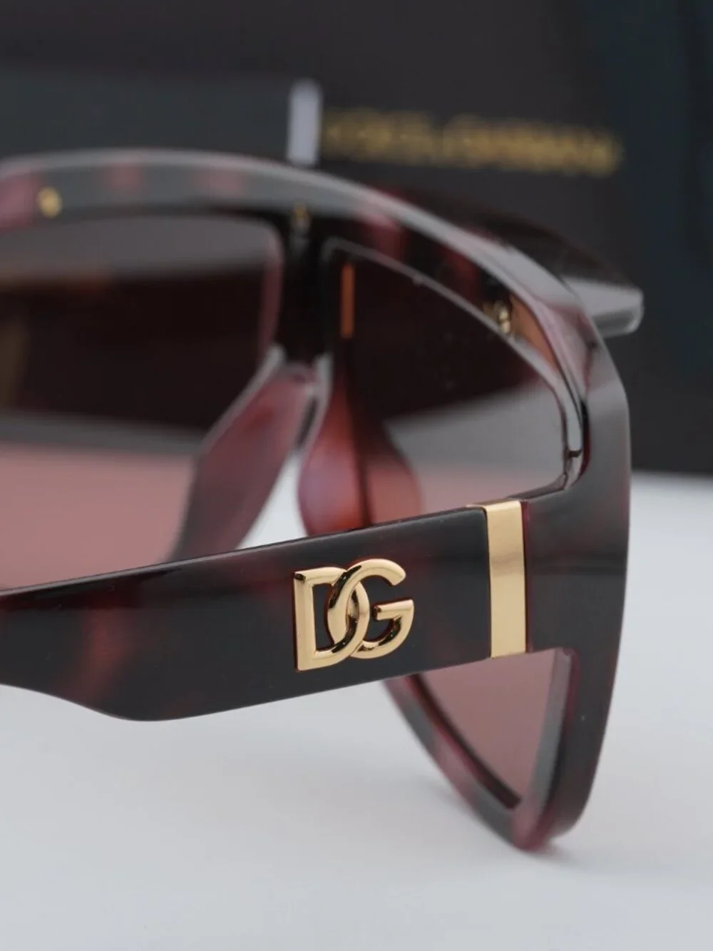 Dolce & Gabbana DG6205 347669 Square Sunglasses - Havana/Dark Violet